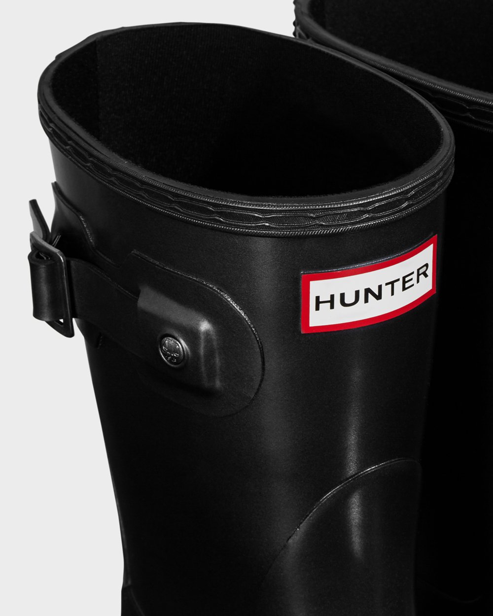 Bottes Courtes de Pluie Hunter Original Pearlized Femme Noir DVZUBIY-31